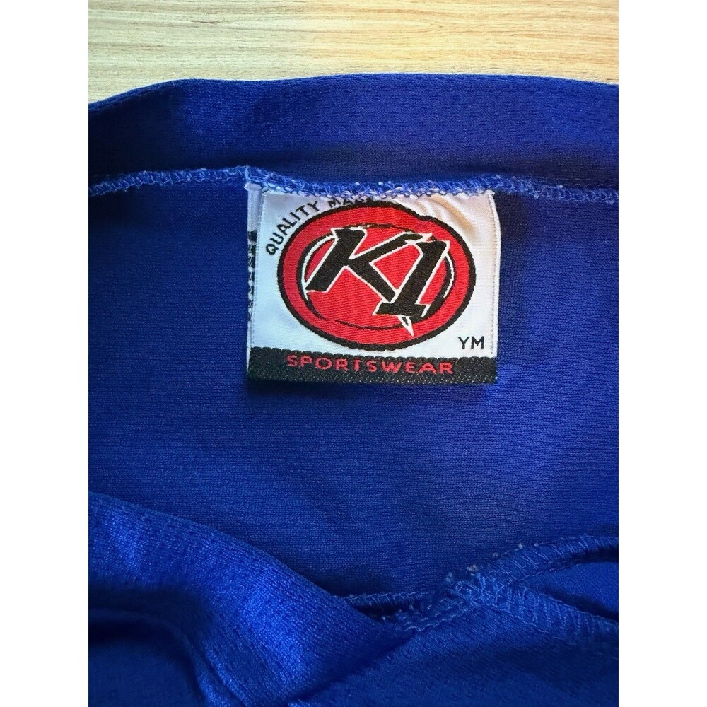 Peanuts Snoopy Hockey Jersey Youth Medium Blue KI Sportswear Vintage Style - Picture 3 of 5